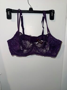 Adore Me Deep Purple Lace Underwire Bra
